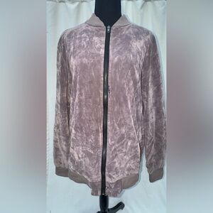 Coofandy, Crushed Velvet, Zip Up, Size Medium